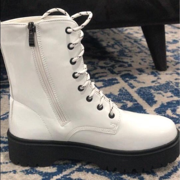 White Charles Albert Platform Boots - Picture 3 of 11